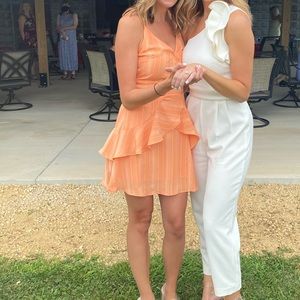 Orange ruffle dress